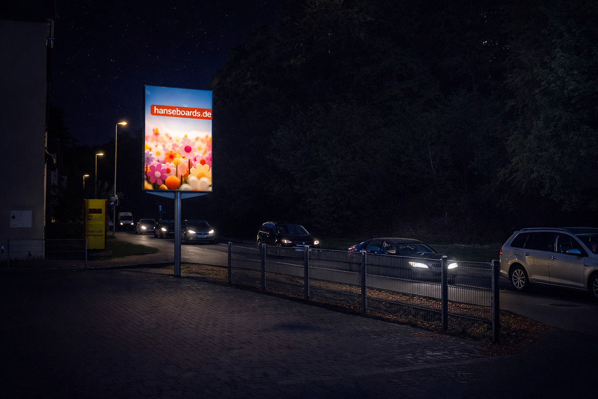 LED-Fläche Bad Doberan bei Nacht